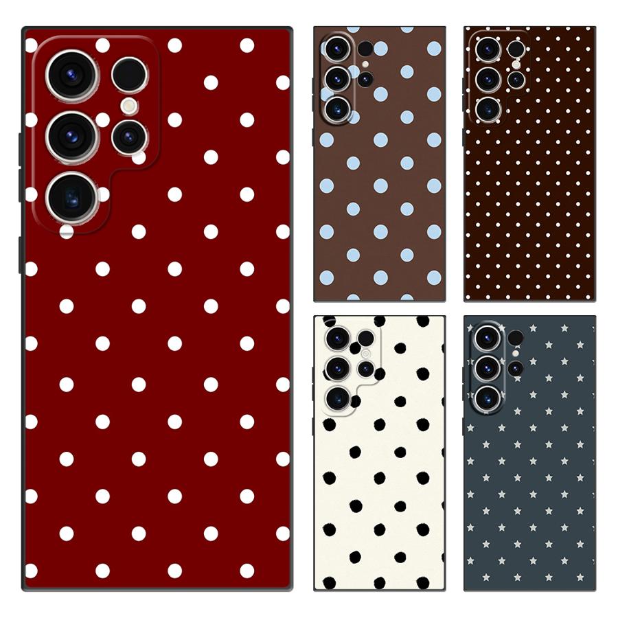 Computer Case - เคสโทรศัพท์ลายจุดสไตล์เรโทรสำหรับ Samsung Galaxy S26 Note 20