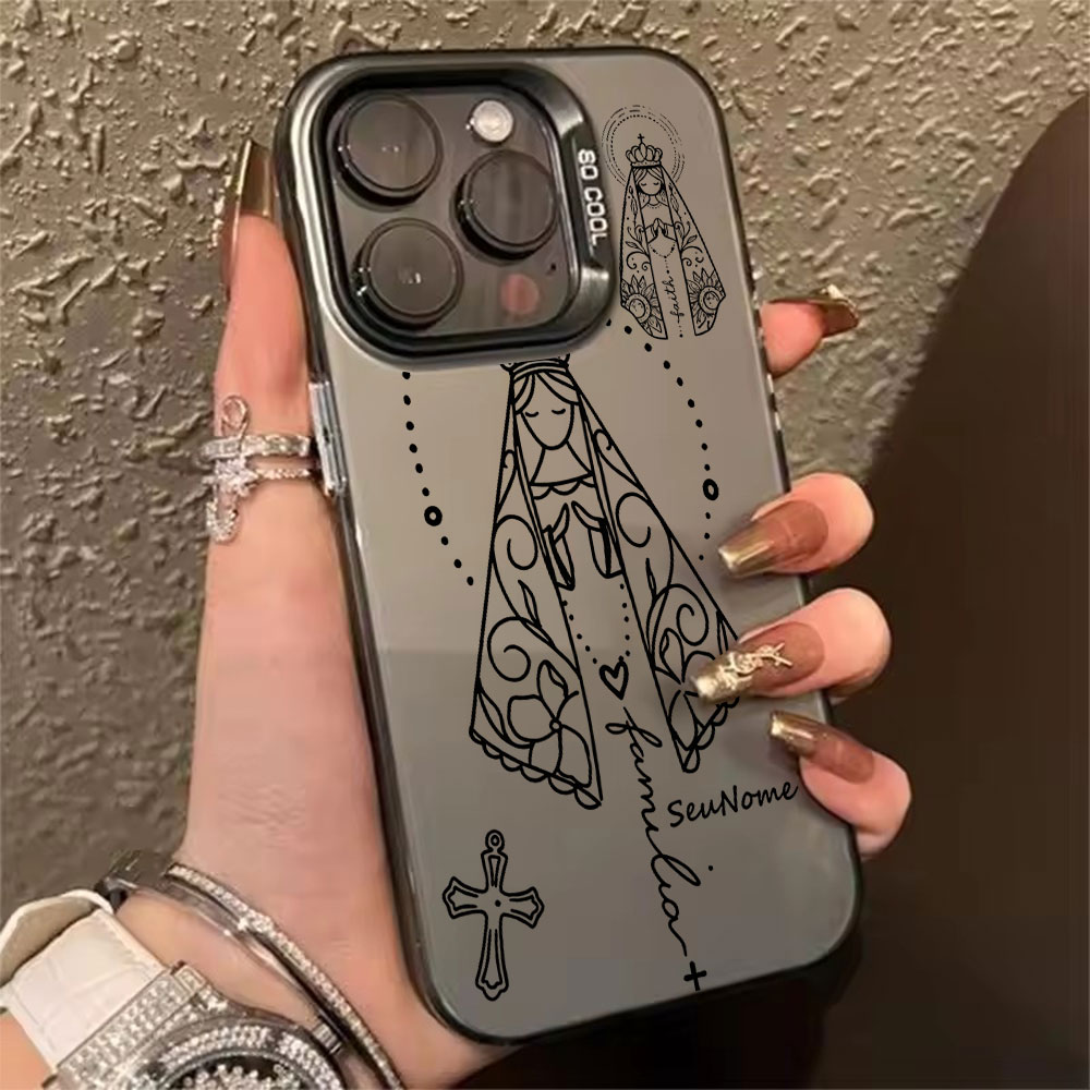 Mini Pc Case - เคสโทรศัพท์ลายเส้นมินิมอลสไตล์คาทอลิก สำหรับ iPhone 17 16 15