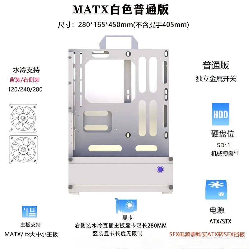เคสคอมพิวเตอร์แบบเปิด 240/360  - Pc Chassis บทวิจารณ์และราคา